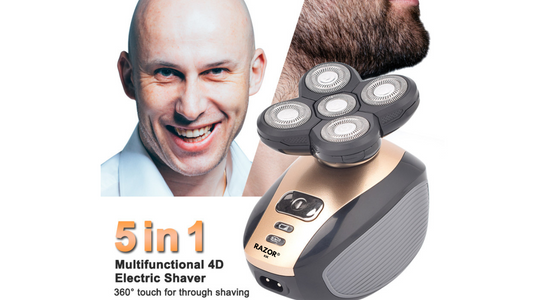 Experience Ultimate Versatility with the Razor® Kik 5-in-1 Rechargeable Electric Shaver - Razor® Kik